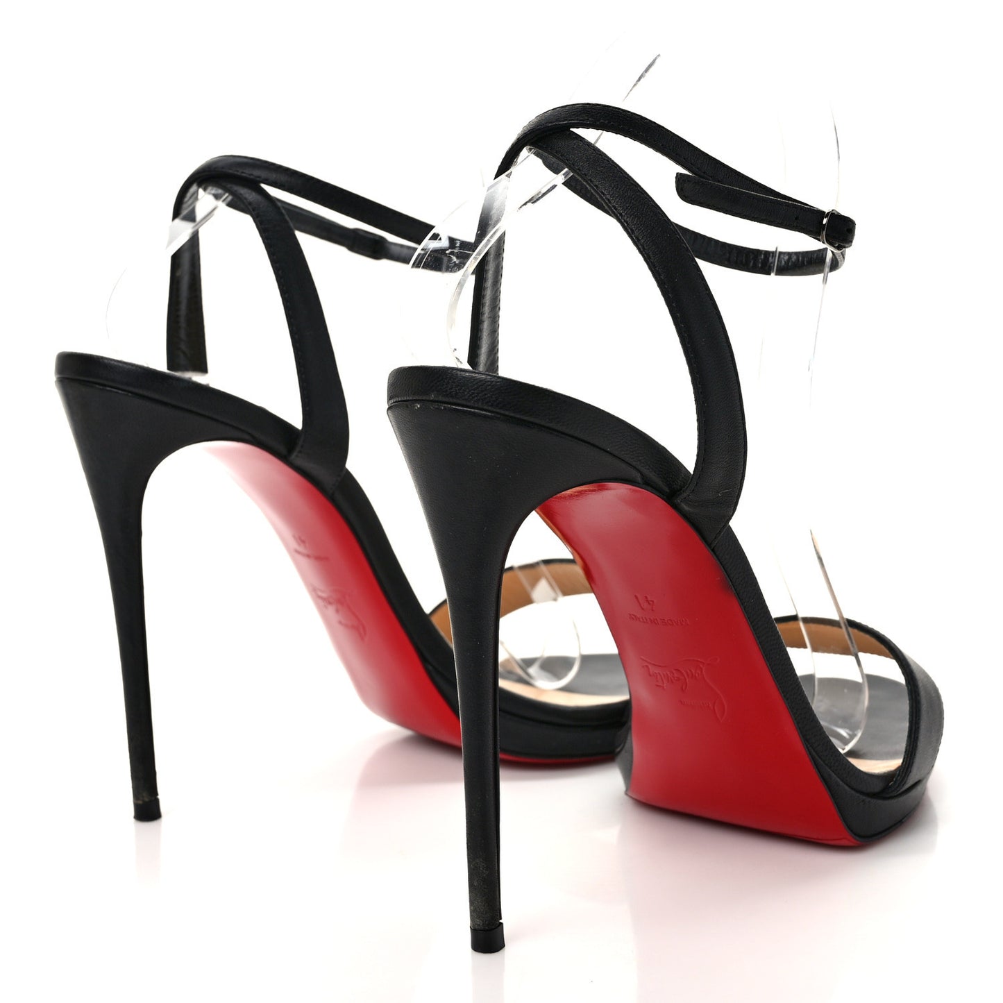 Nappa Loubi Queen 120 Pumps 41 Black