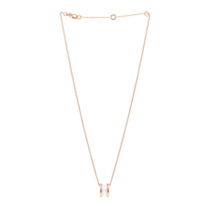 Bulgari 18K Rose Gold White Ceramic B.Zero1 Pendant Necklace 3 of 5
