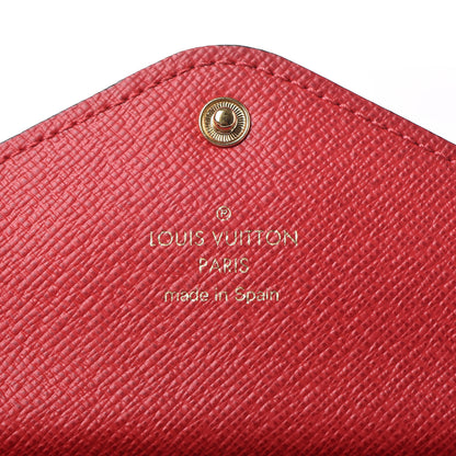 Louis Vuitton Damier Ebene Josephine Wallet Red 6 of 9