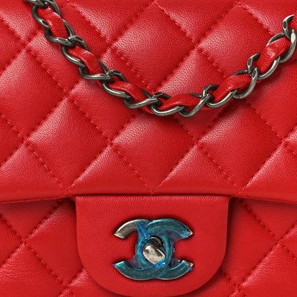 Chanel Lambskin Quilted Mini Square Flap Red 8 of 10