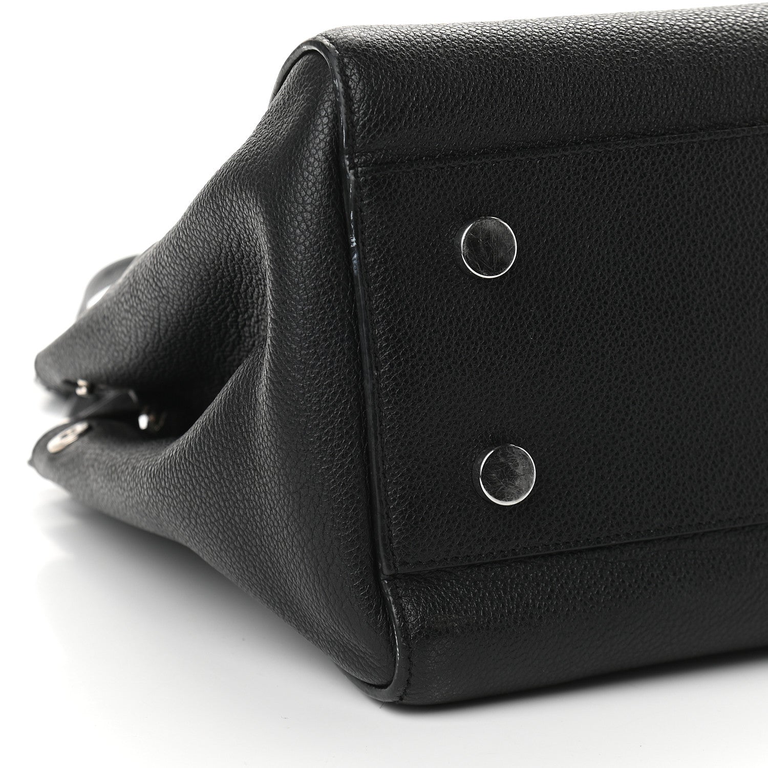 Saint Laurent Grained Calfskin Medium Cabas Rive Gauche Black 5 of 13