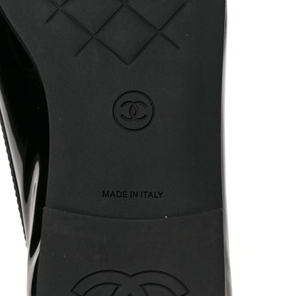 Chanel Patent CC Mocassin Loafers 38 Black 6 of 9