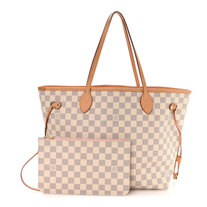 Louis Vuitton Damier Azur Neo Neverfull MM Rose Ballerine 3 of 10