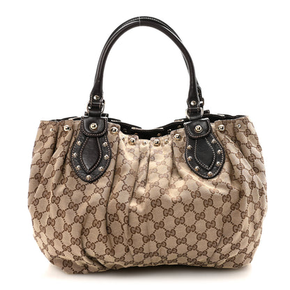 Gucci Monogram Studded Pelham Tote Dark Brown 1 of 10