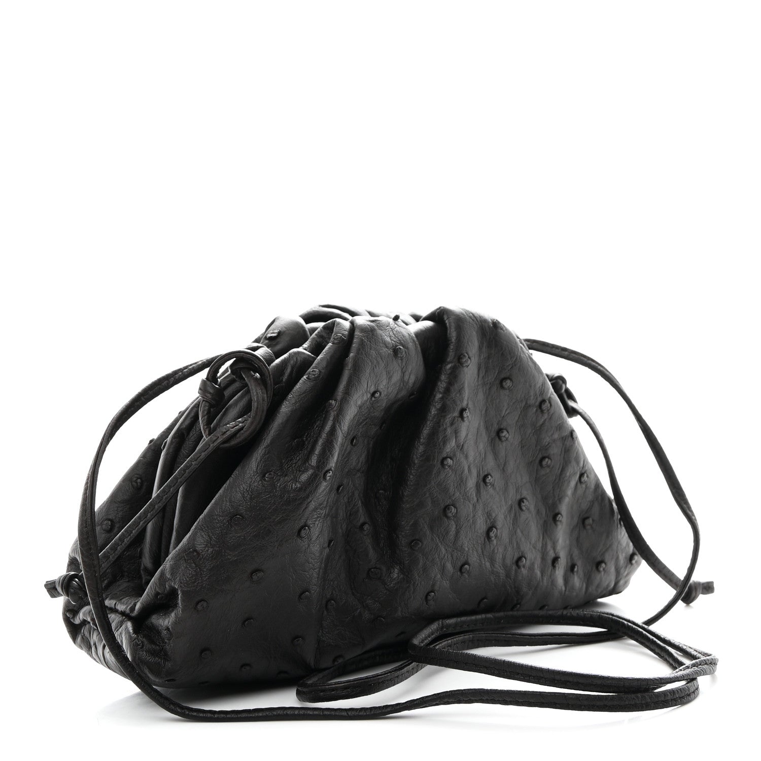 Bottega Veneta Ostrich The Mini Pouch Fondente 3 of 10