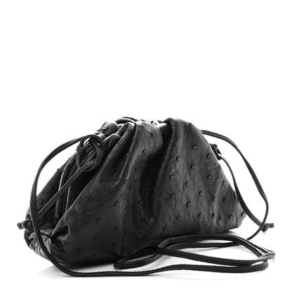 Bottega Veneta Ostrich The Mini Pouch Fondente 3 of 10