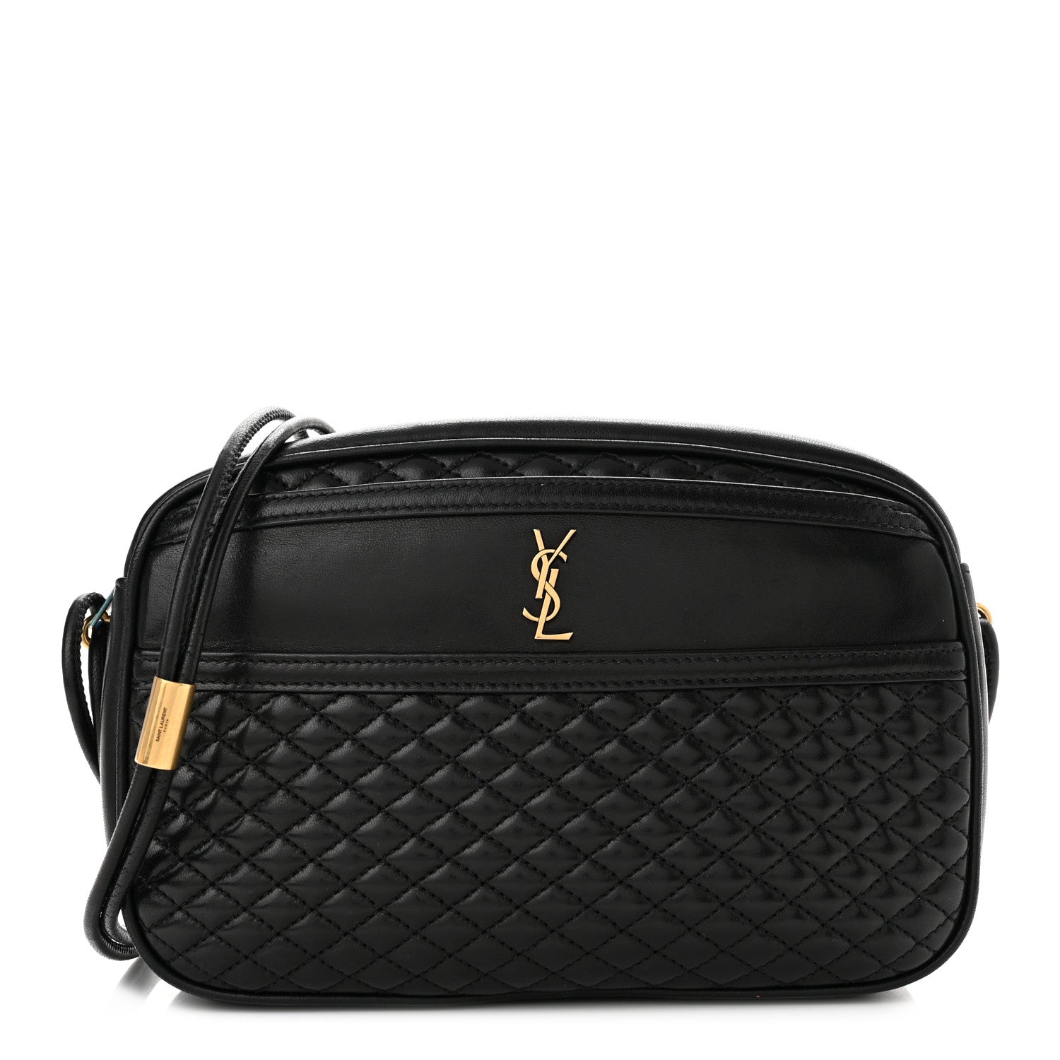 Saint Laurent Lambskin Quilted Victoire Camera Bag Black 1 of 10