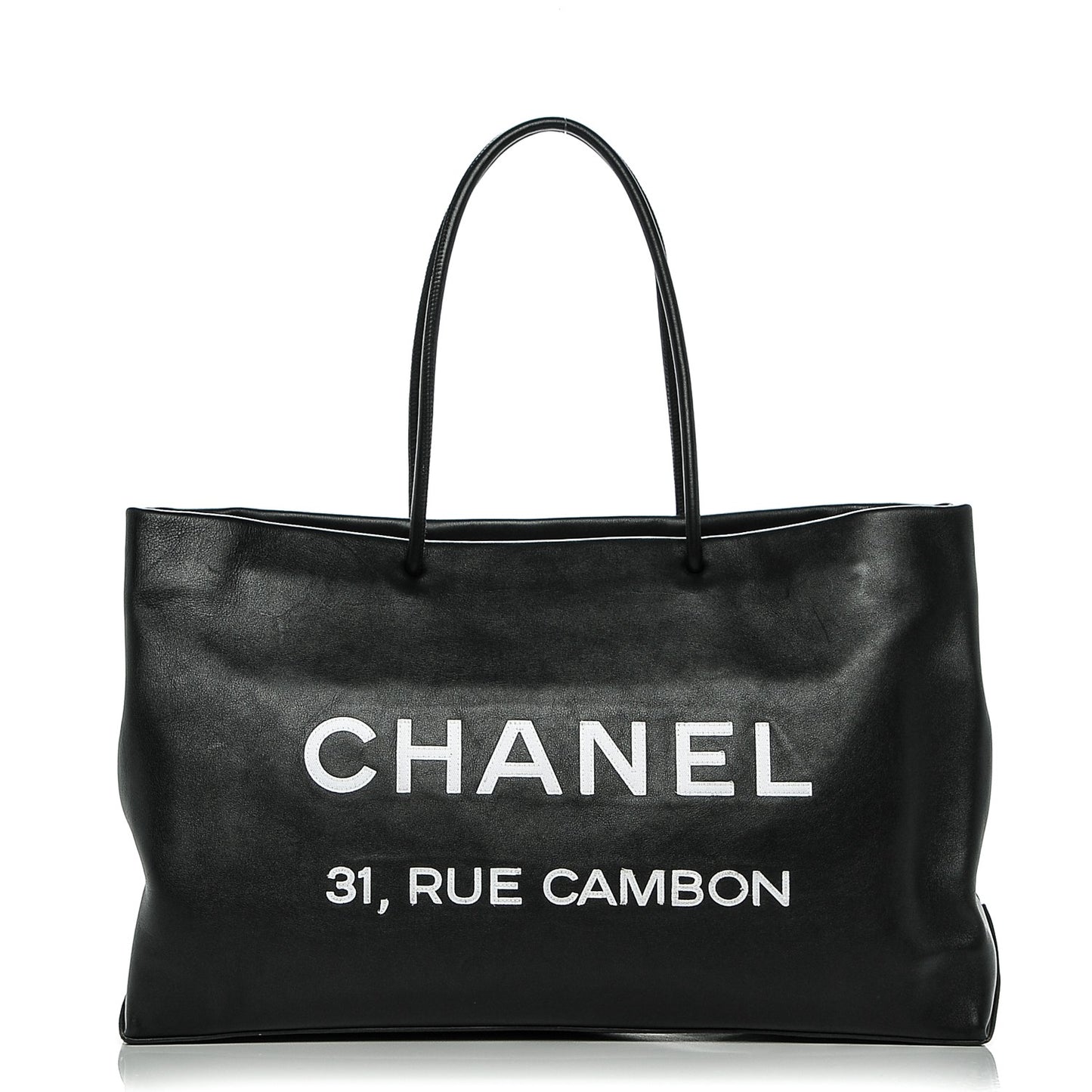 Calfskin Large Essential 31 Rue Cambon Tote Black