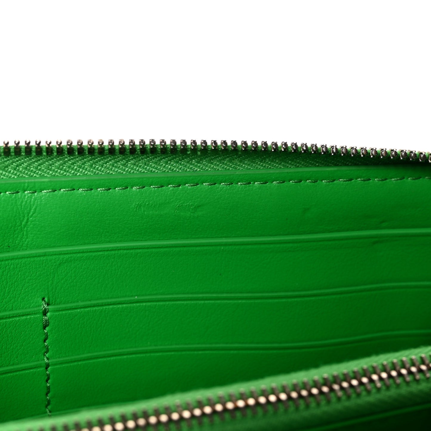 Calfskin Maxi Intrecciato Zip Wallet Parakeet