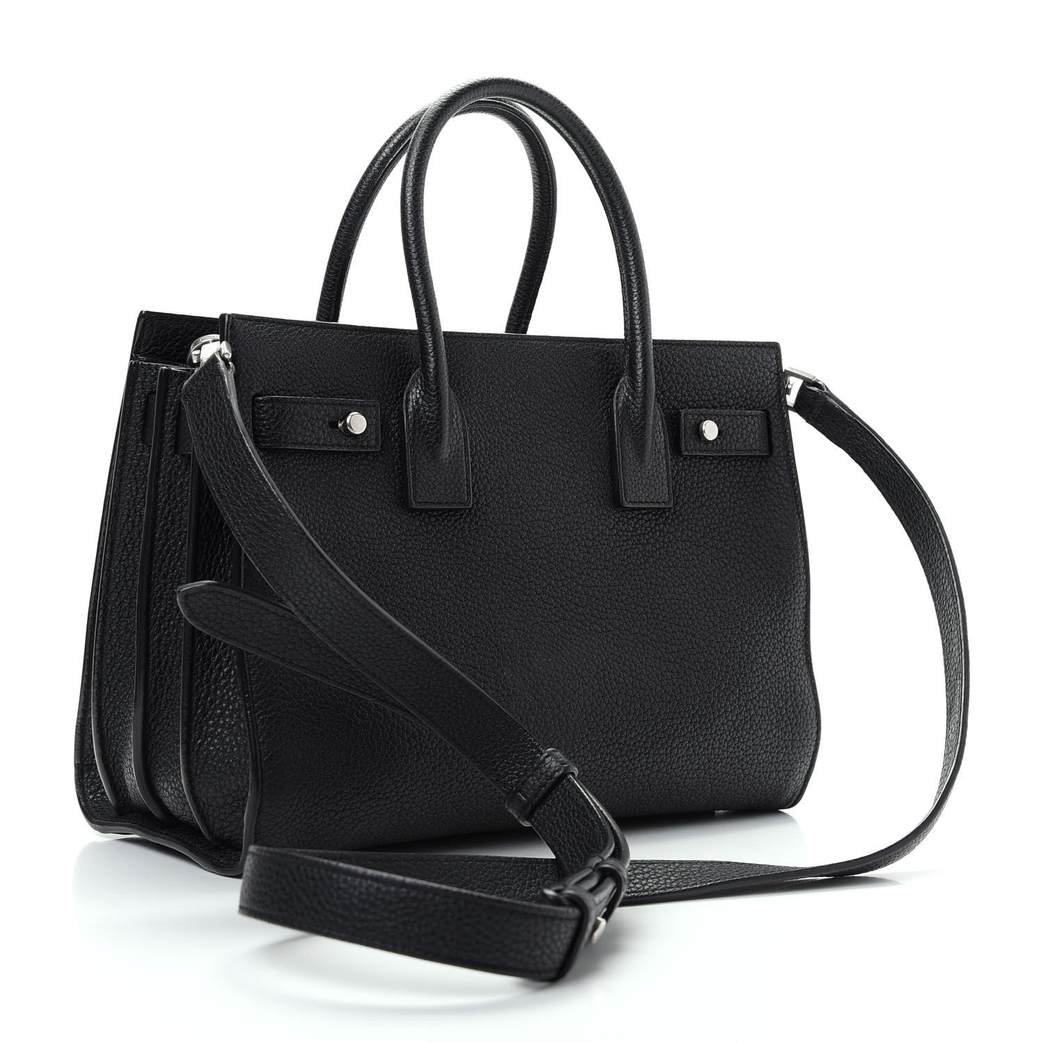 Saint Laurent Grained Calfskin Baby Sac De Jour Souple Black 3 of 9