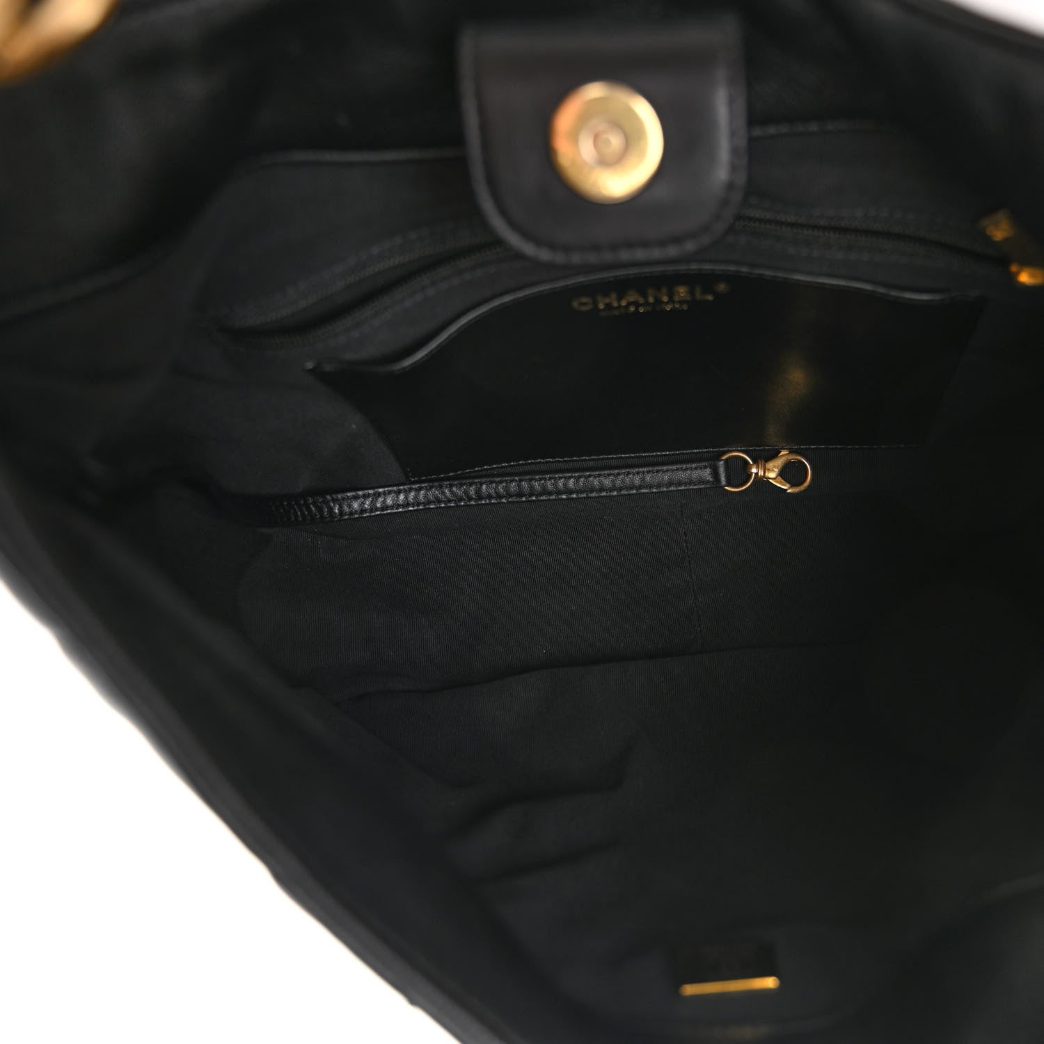 Chanel Lambskin Quilted Large CC Funky Town Hobo Black 5 of 10