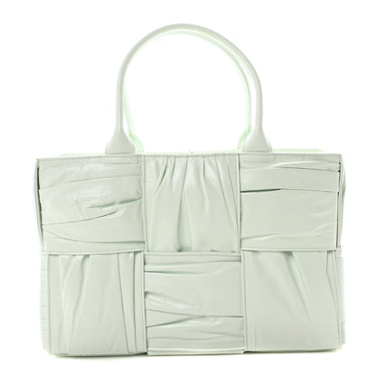 Bottega Veneta Foulard Intrecciato Pleated Medium Arco Tote Glacier Glacier 1 of 10