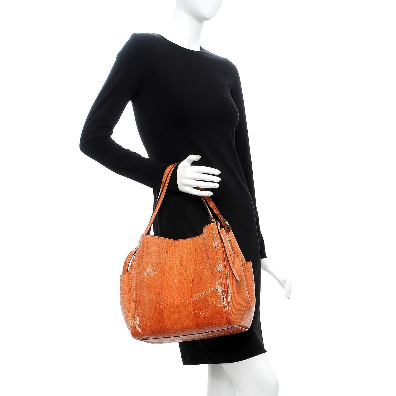 Burberry Watersnake Small Canterbury Tote Bright Tortoise 2 of 12