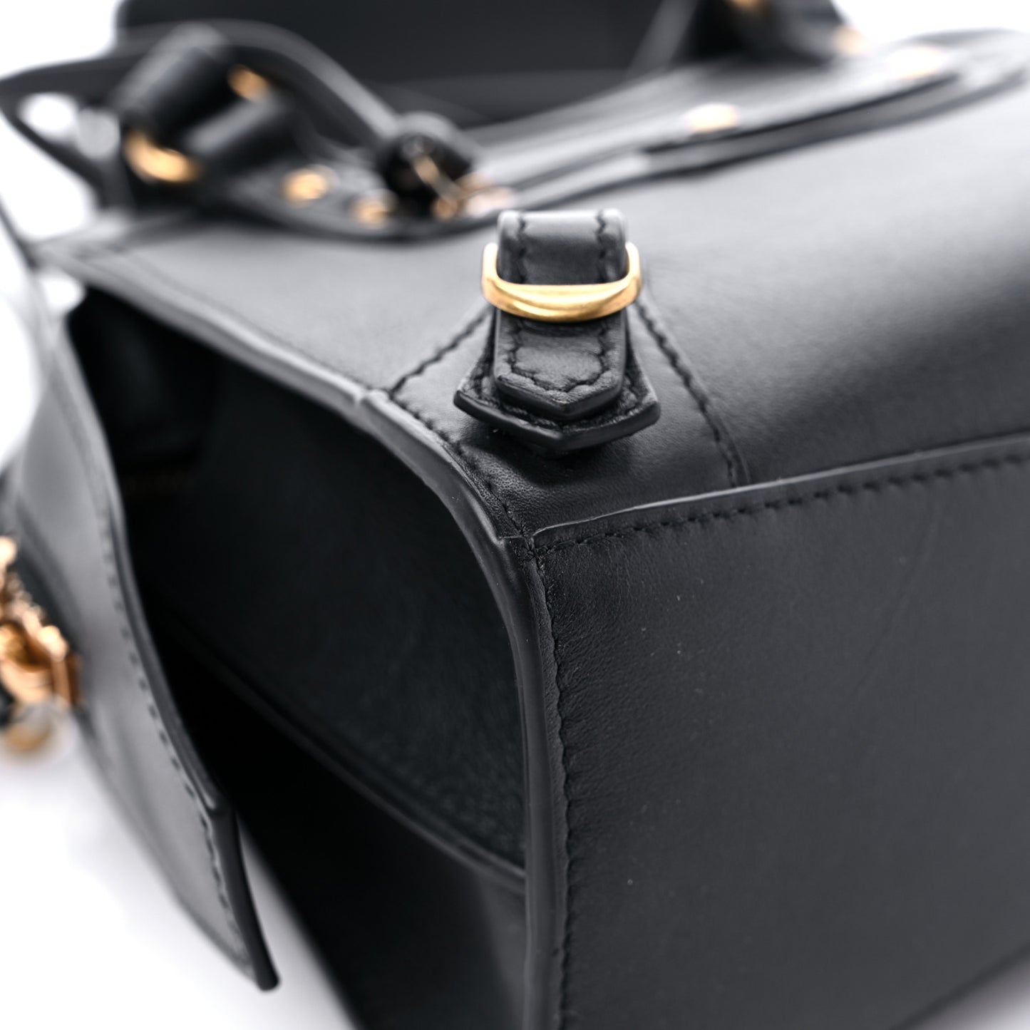 Smooth Calfskin Neo Classic Gold Hardware Mini City Black