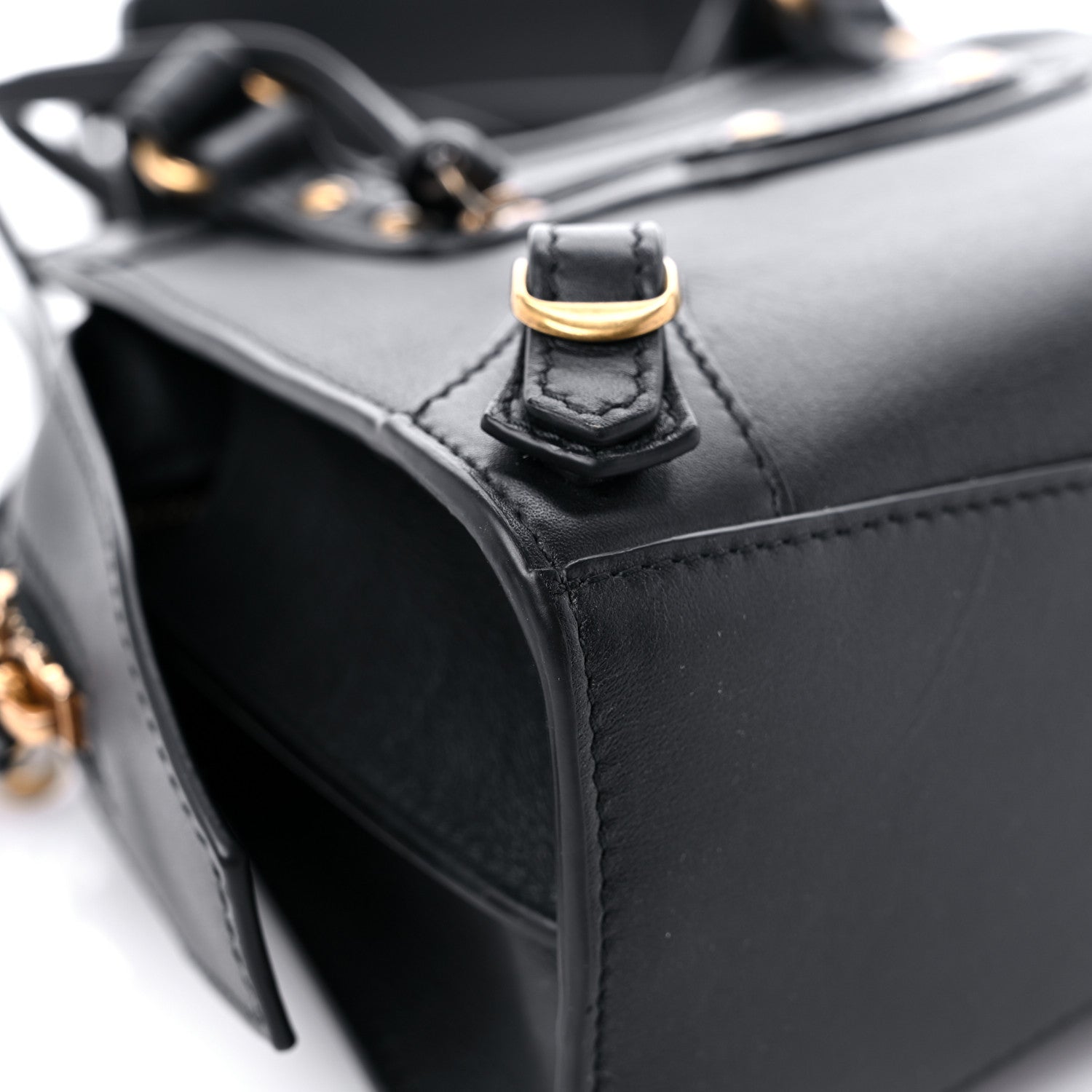 Balenciaga Smooth Calfskin Neo Classic Gold Hardware Mini City Black 7 of 12