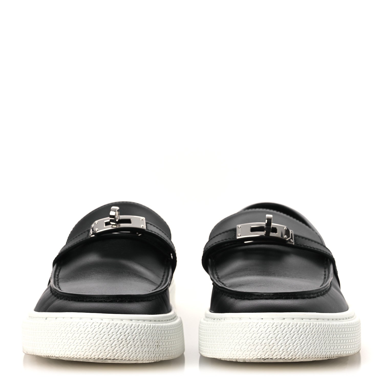 Hermes Calfskin Game Slip On Sneakers 39.5 Black 3 of 12