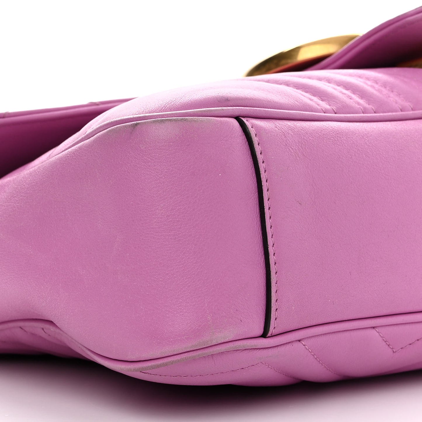 Calfskin Matelasse Medium GG Marmont Shoulder Bag Candy Mousse