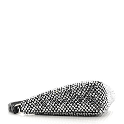 Prada Satin Crystal Triangle Pouch Cristal 4 of 9