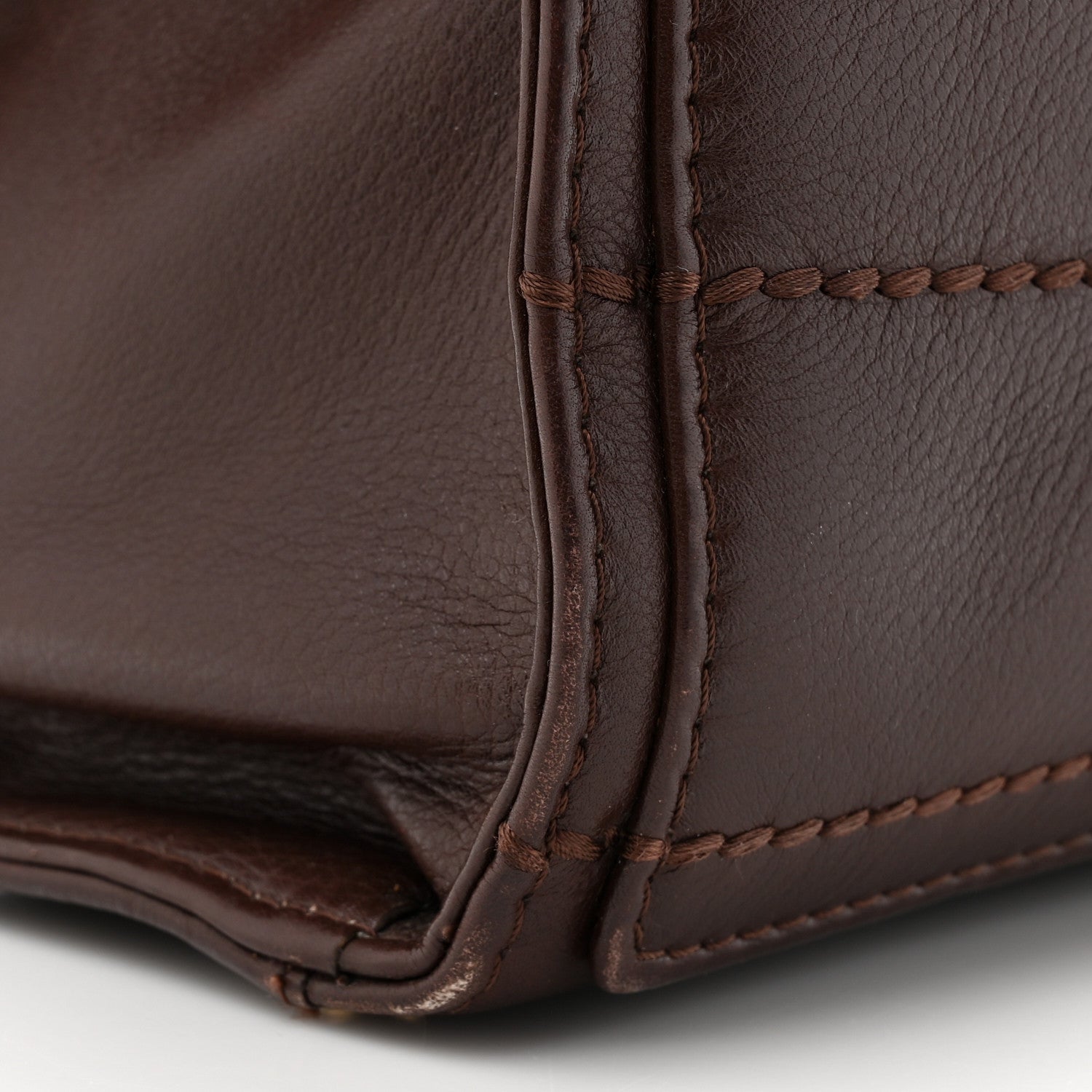 Chanel Calfskin Stitched Chocolate Bar Shopping Tote Dark Brown 19 of 19