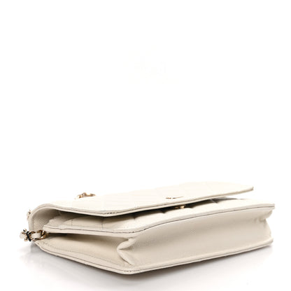 Chanel Caviar Quilted Wallet On Chain WOC White 4 of 11