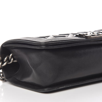 Chanel Lambskin Stitched Medium Boy Flap Black 8 of 24