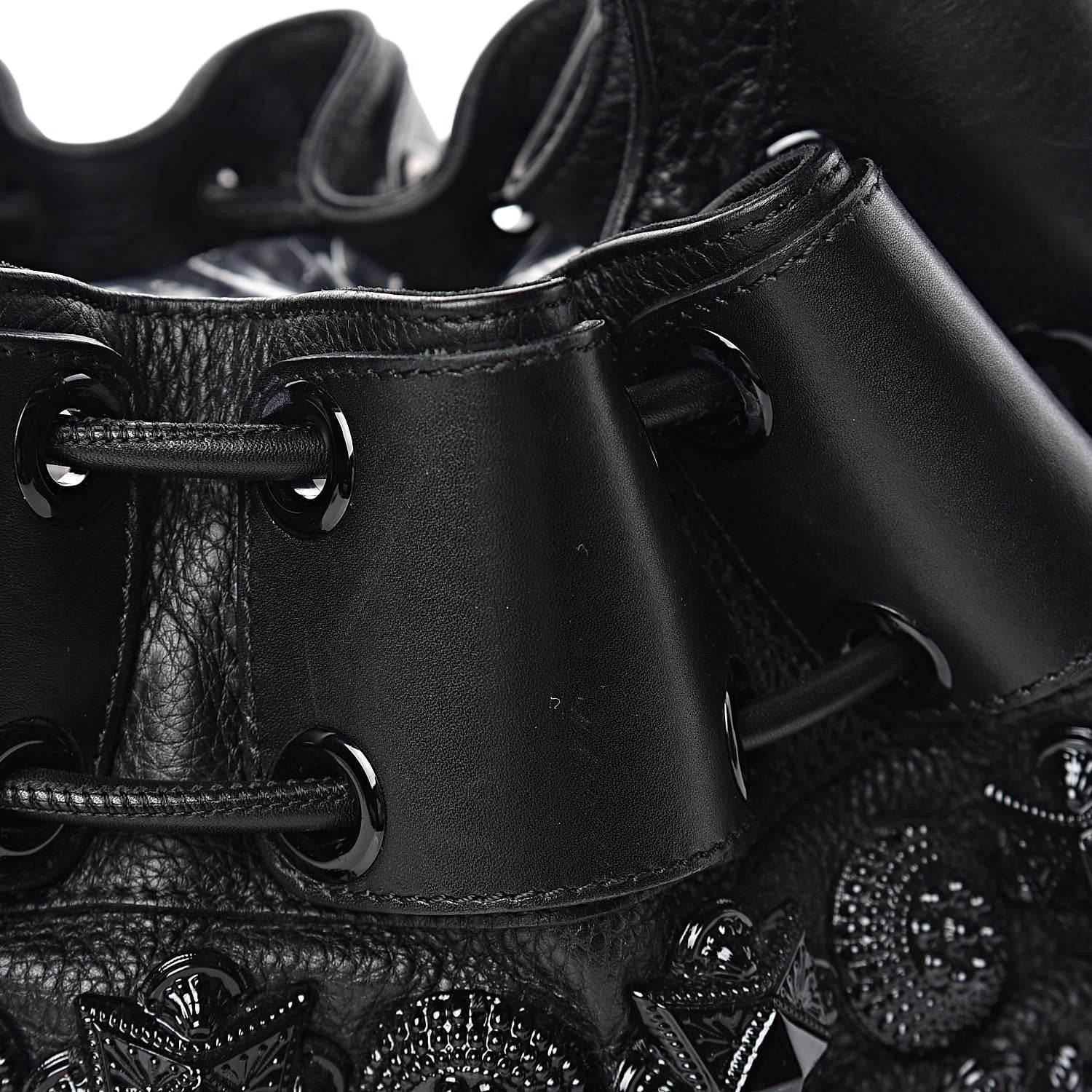 Burberry Calfskin Mason Warrior Studded Hobo Black 13 of 19