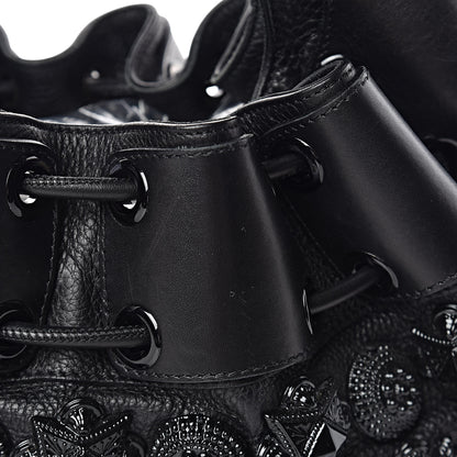 Burberry Calfskin Mason Warrior Studded Hobo Black 13 of 19
