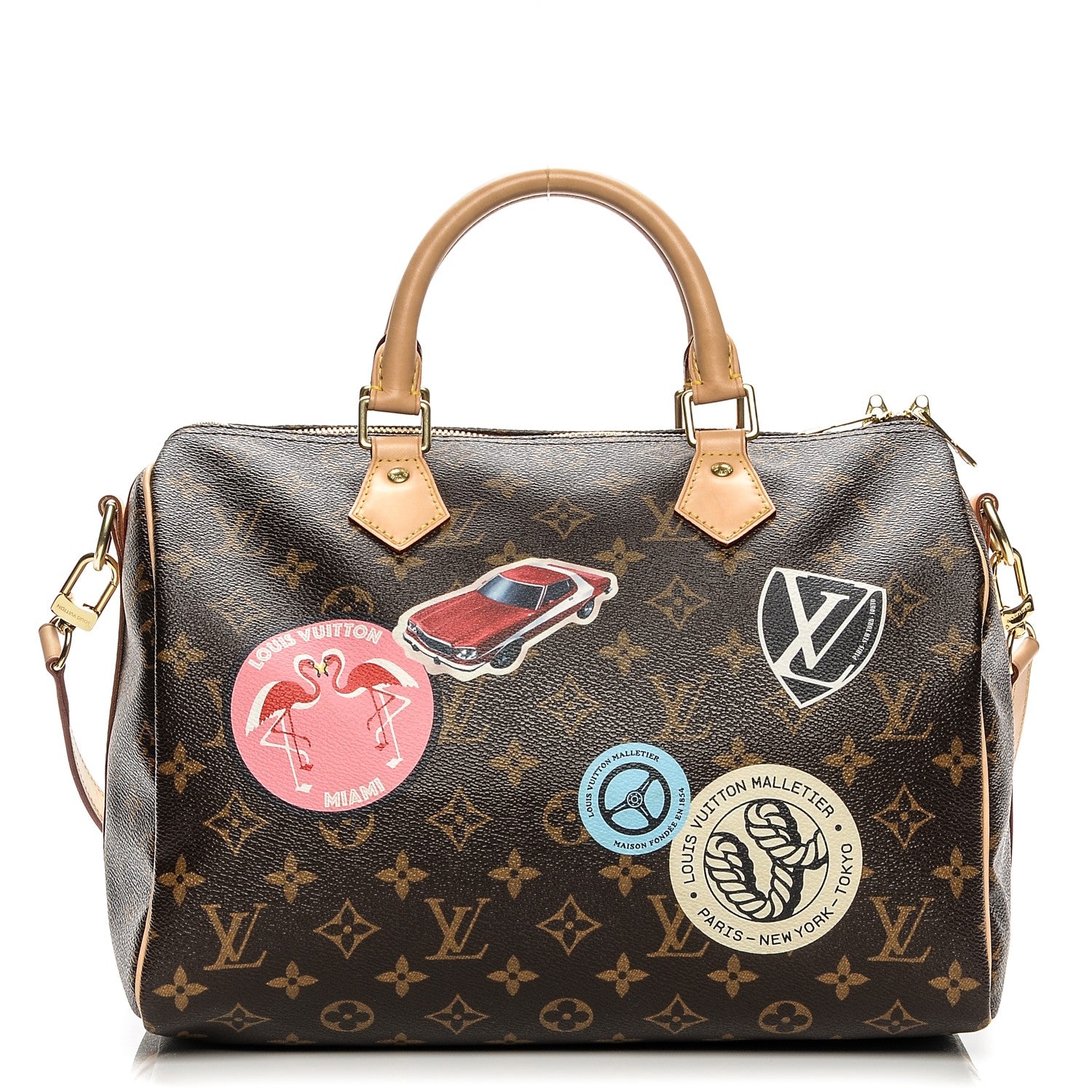 Louis Vuitton Monogram World Tour Speedy Bandouliere 30 1 of 6