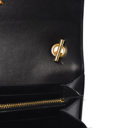 Saint Laurent Lambskin Matelasse Monogram Vicky Chain Wallet Black 9 of 9