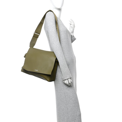 Loewe Shiny Supple Calfskin Flamenco Satchel Olive 2 of 10