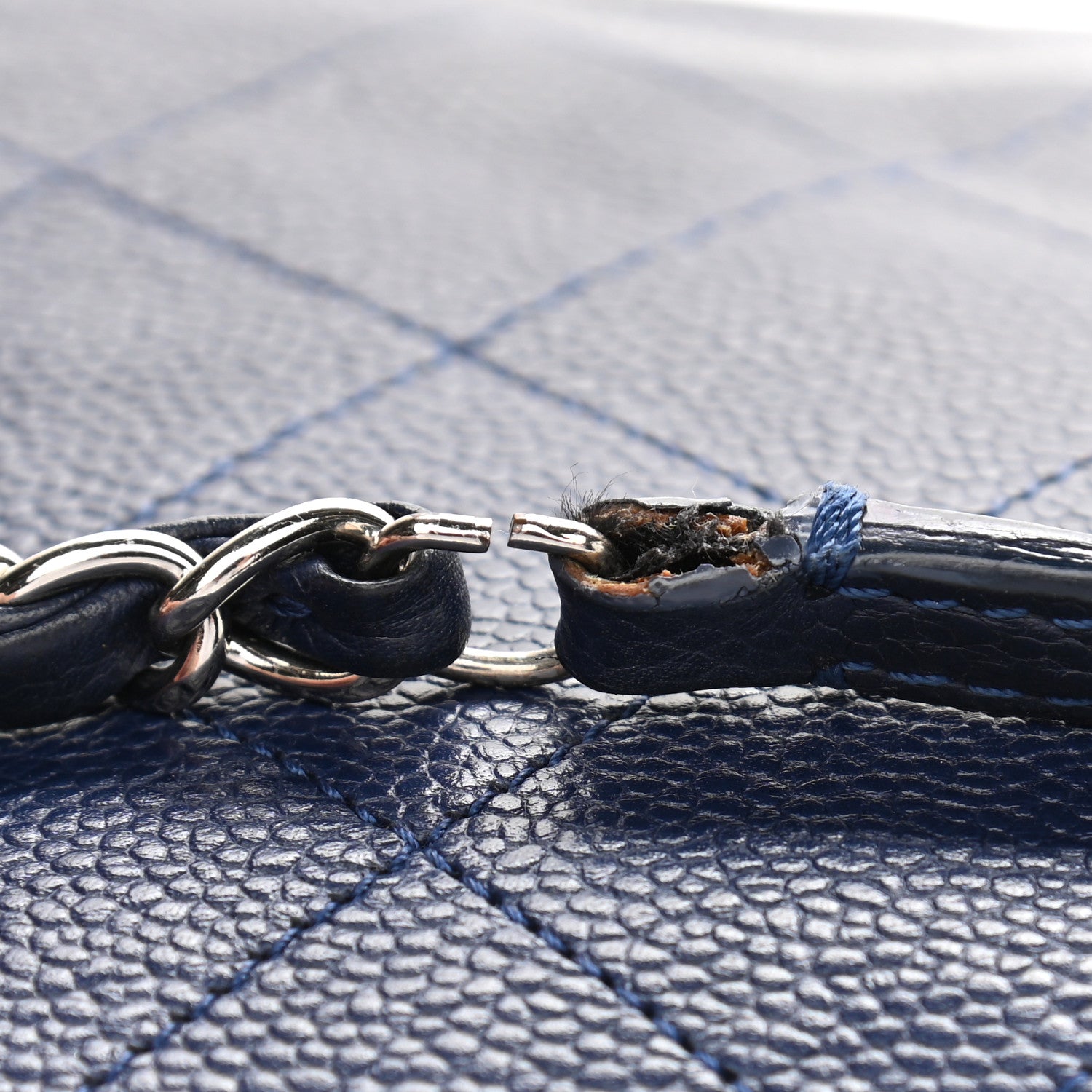 Chanel Caviar Stitched Large CC Pocket Hobo Navy 13 of 16