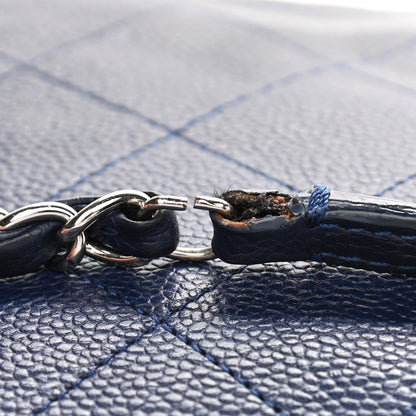 Chanel Caviar Stitched Large CC Pocket Hobo Navy 13 of 16