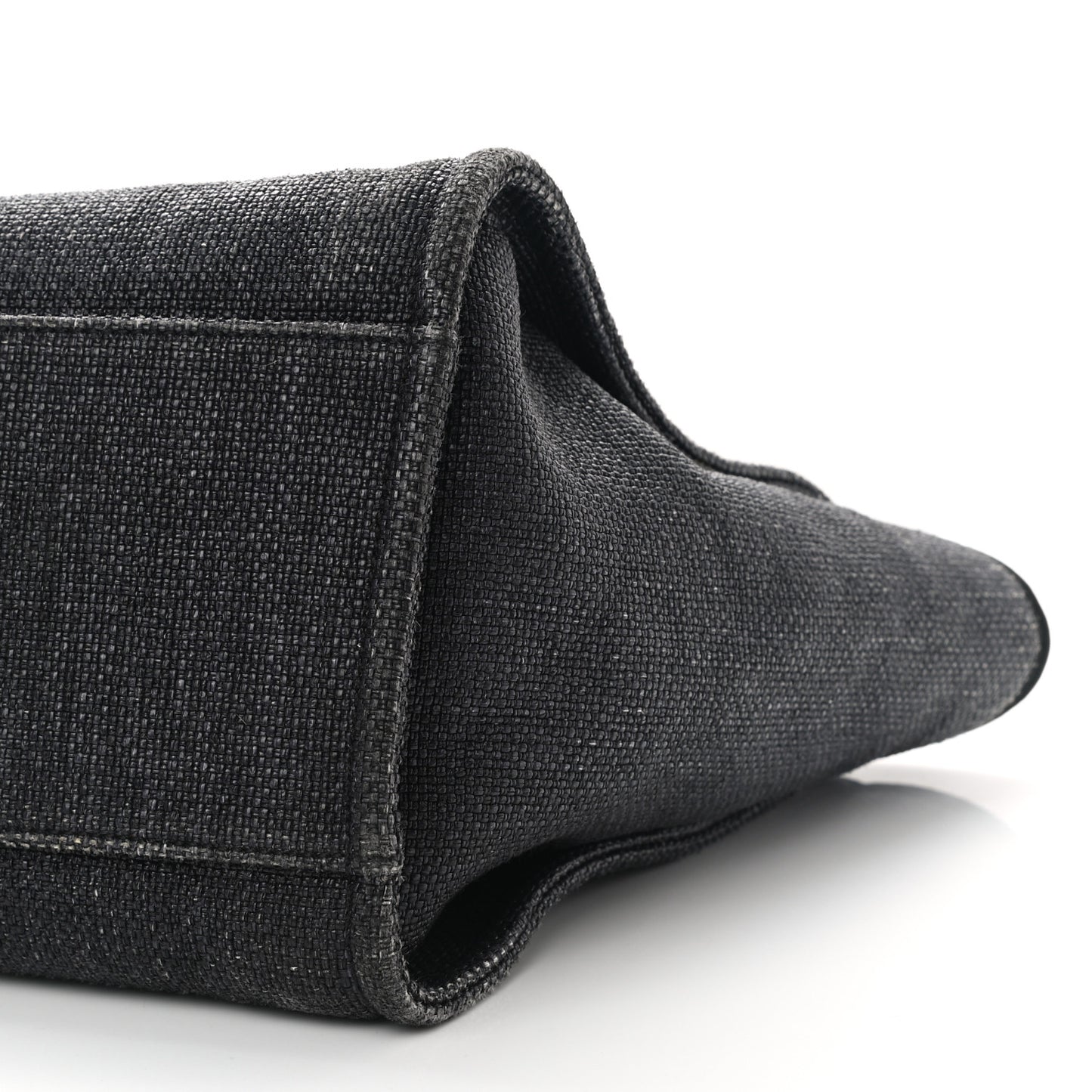 Woven Straw Raffia Large Deauville Tote Dark Blue