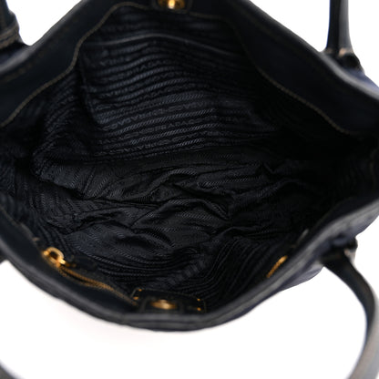 Prada Tessuto Nylon Vitello Daino Tote Bleu 5 of 15