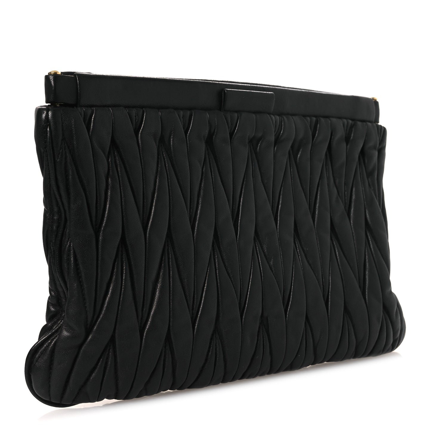 Nappa Matelasse Clutch Black