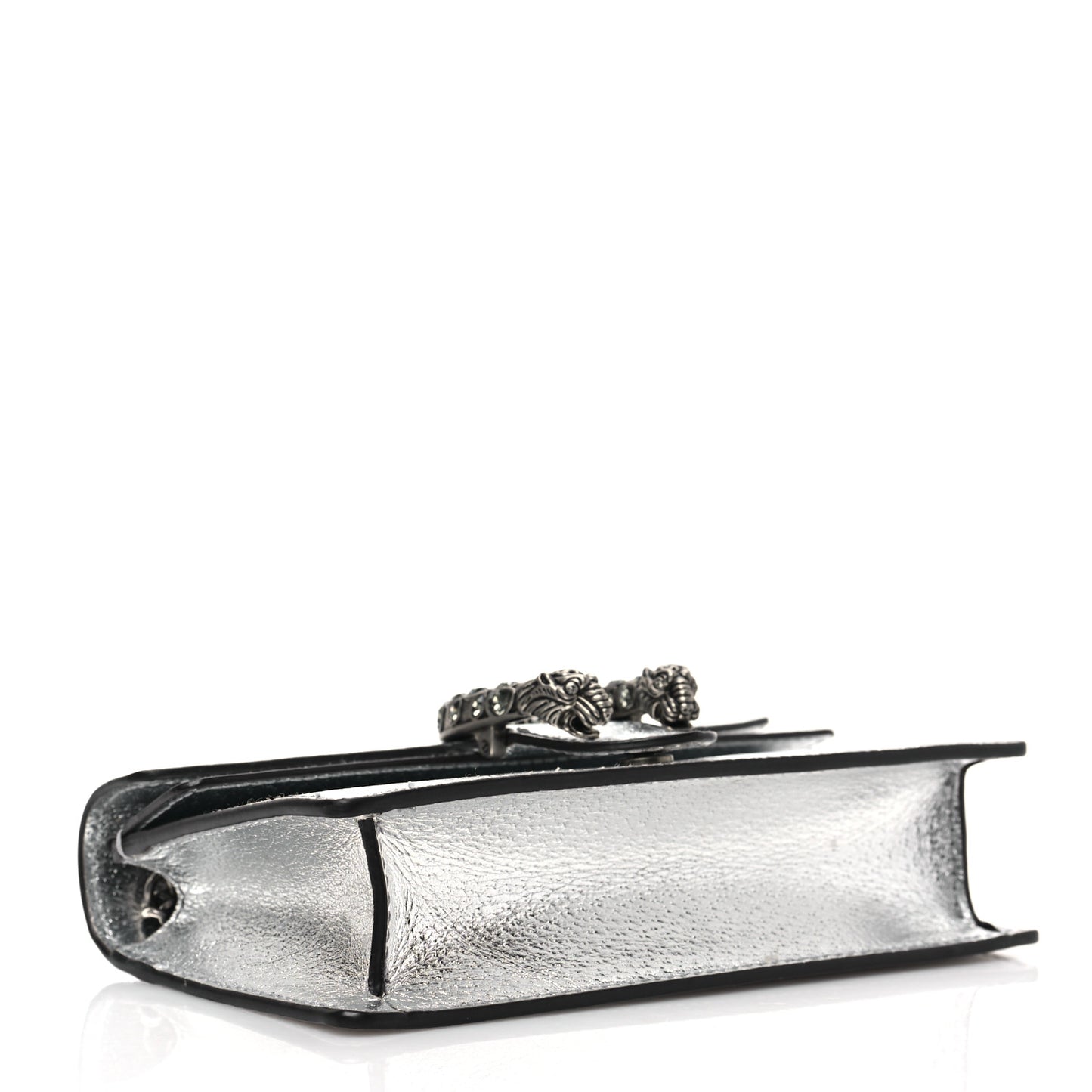 Metallic Calfskin Super Mini Dionysus Shoulder Bag Silver