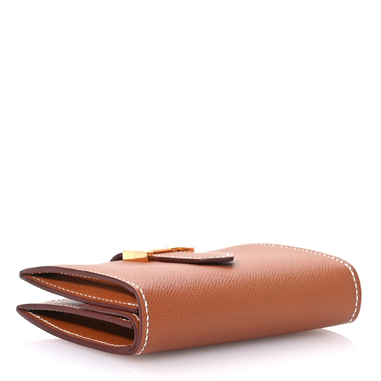 Madame Calfskin Mini Bearn Wallet Gold