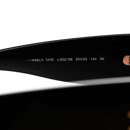 Chanel Acetate Rectangle Sunglasses 5435 Black 5 of 9