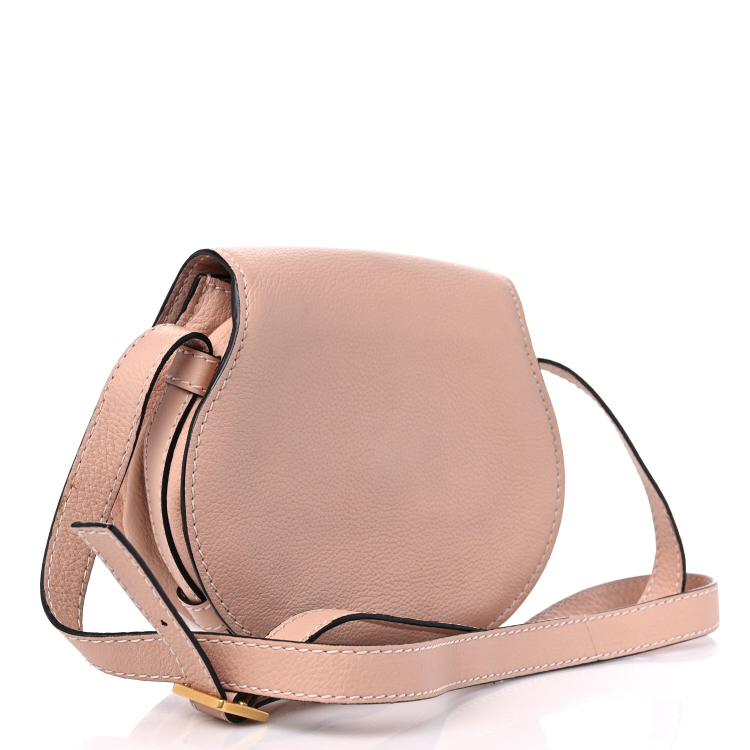 Chloe Grained Calfskin Small Marcie Saddle Bag Misty Lavender 3 of 9