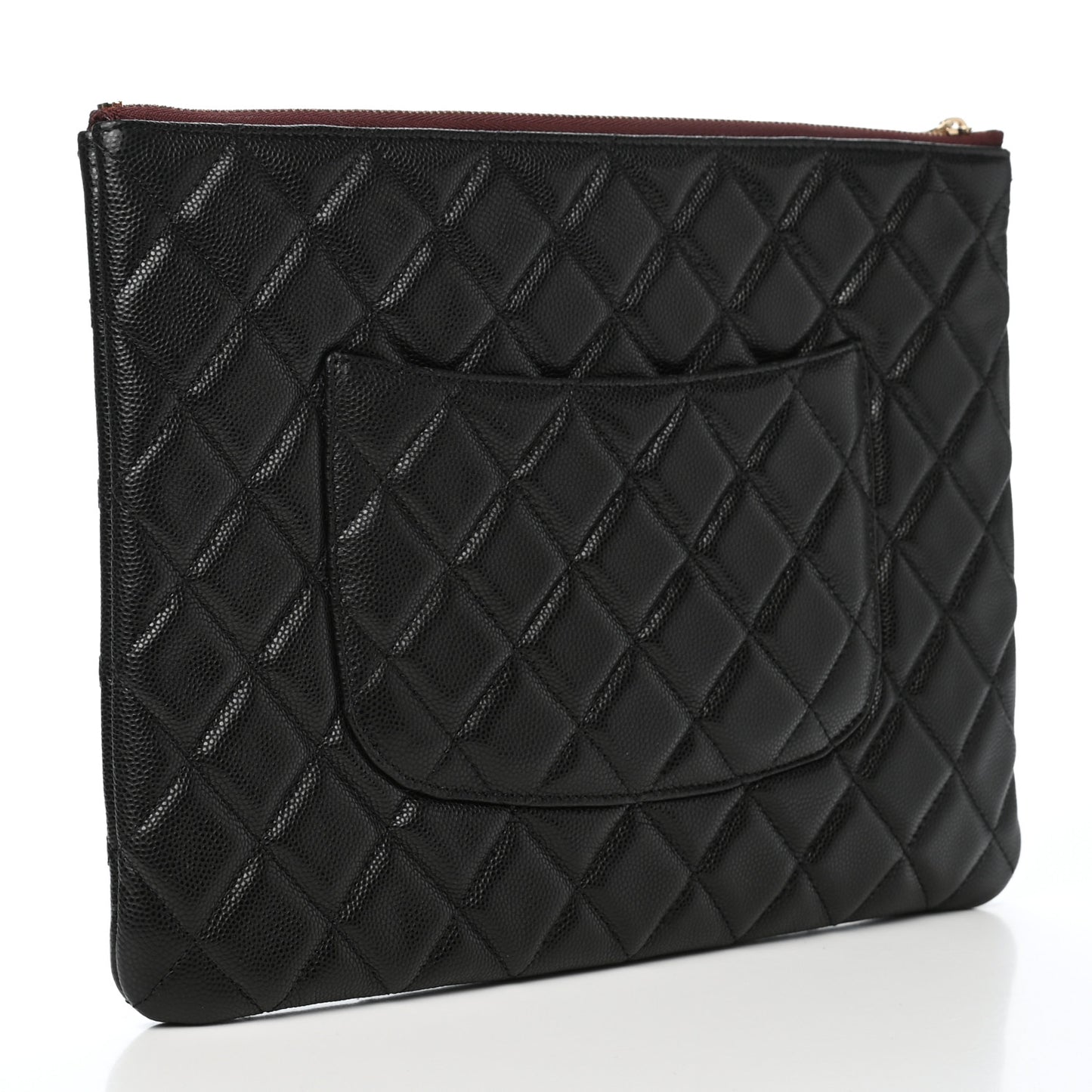 Caviar Quilted Medium Cosmetic Case Black