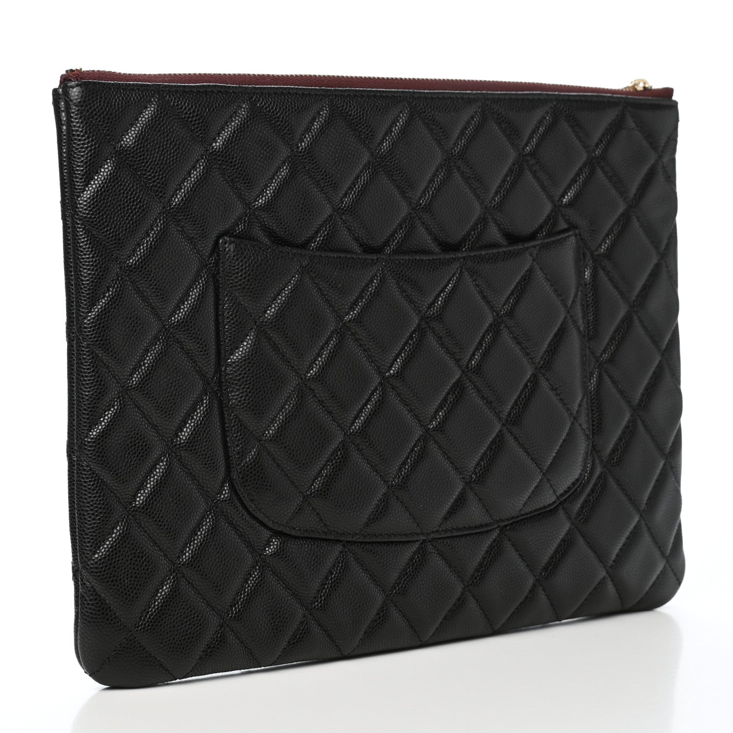 Chanel Caviar Quilted Medium Cosmetic Case Black 3 of 8
