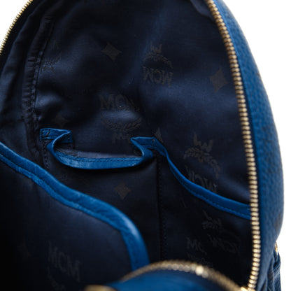 MCM Visetos Studded Small Stark M Backpack Blue 11 of 31
