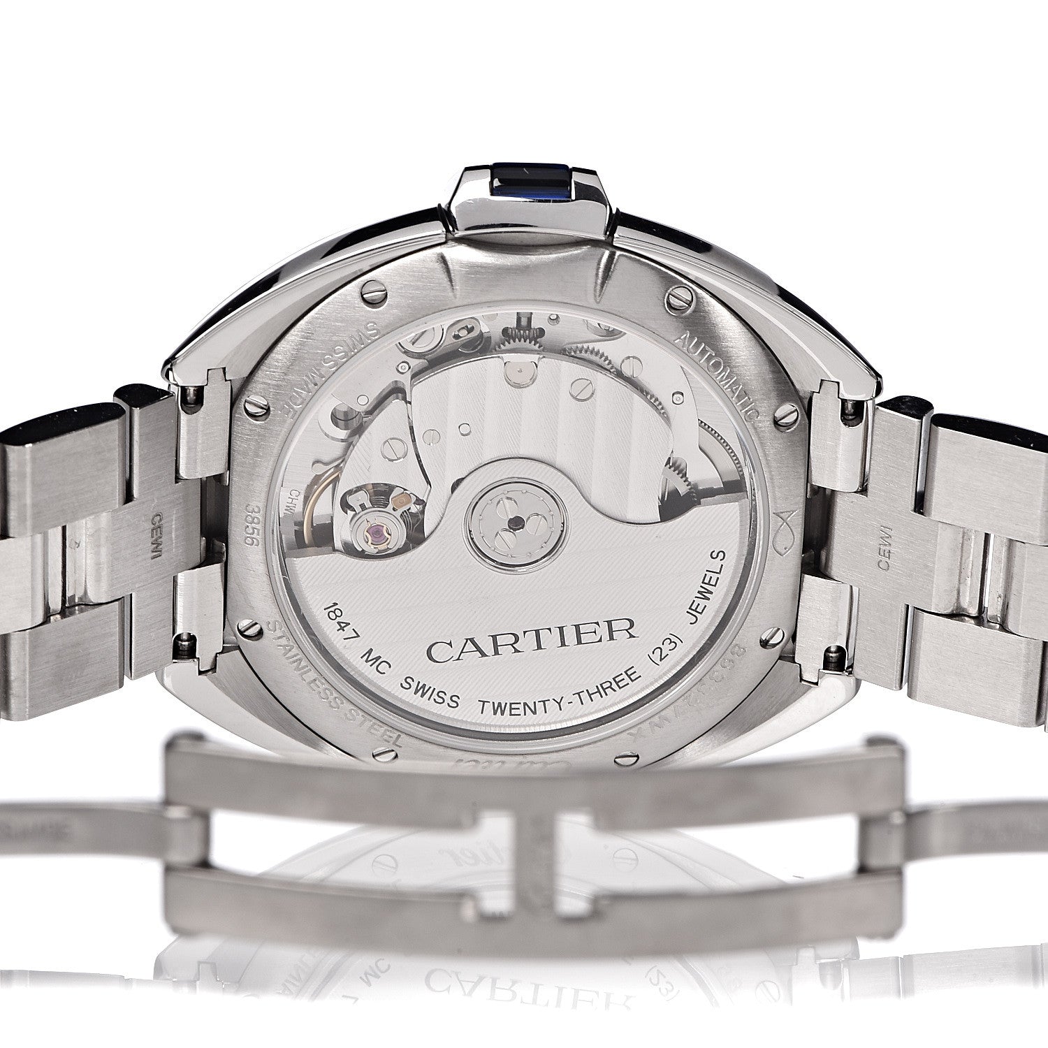 Cartier Stainless Steel 35mm Cle De Automatic Watch 6 of 7