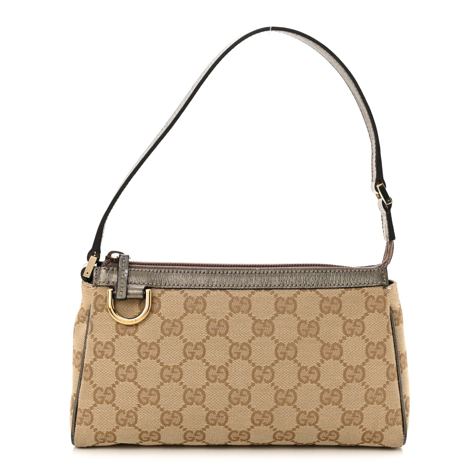 Gucci Monogram D Ring Cosmetic Case Metallic Bronze 1 of 12