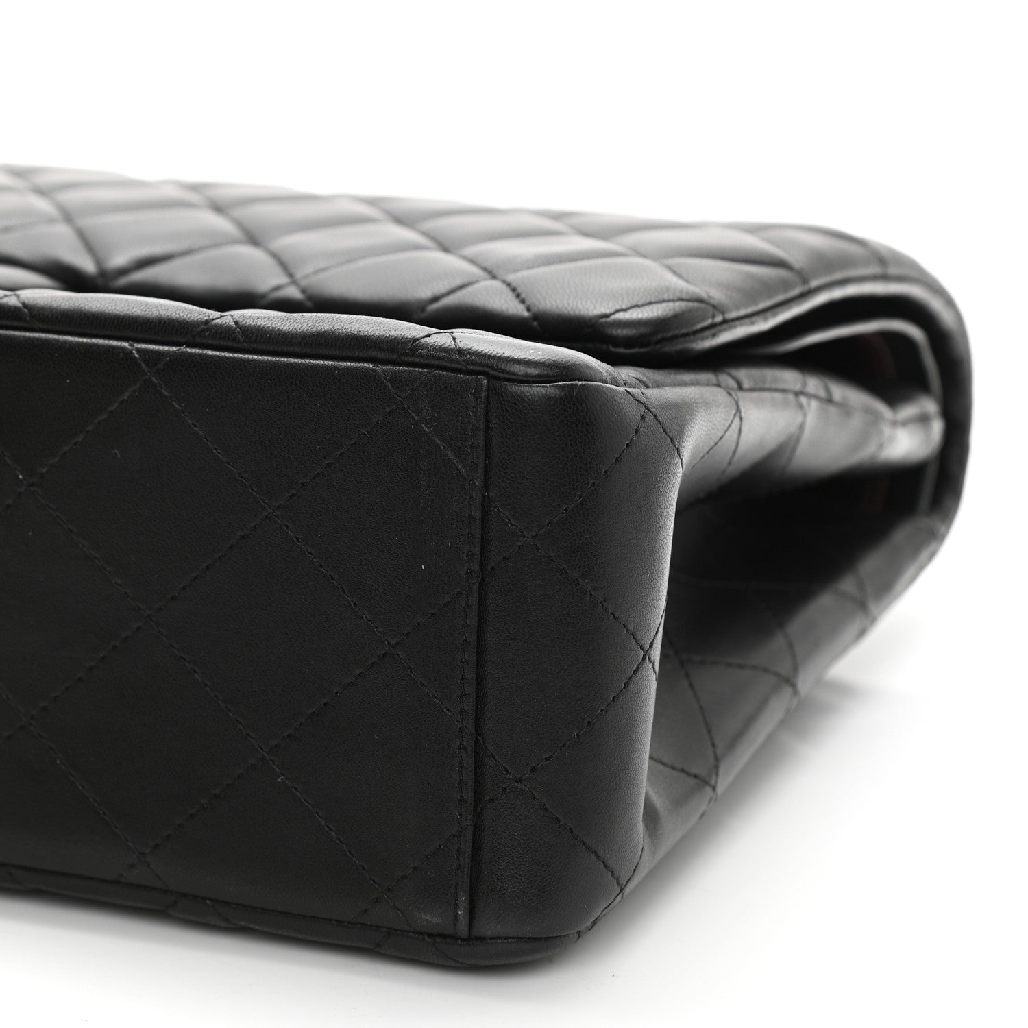 Chanel Lambskin Quilted Maxi Double Flap Black 10 of 14