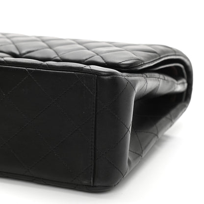 Chanel Lambskin Quilted Maxi Double Flap Black 10 of 14