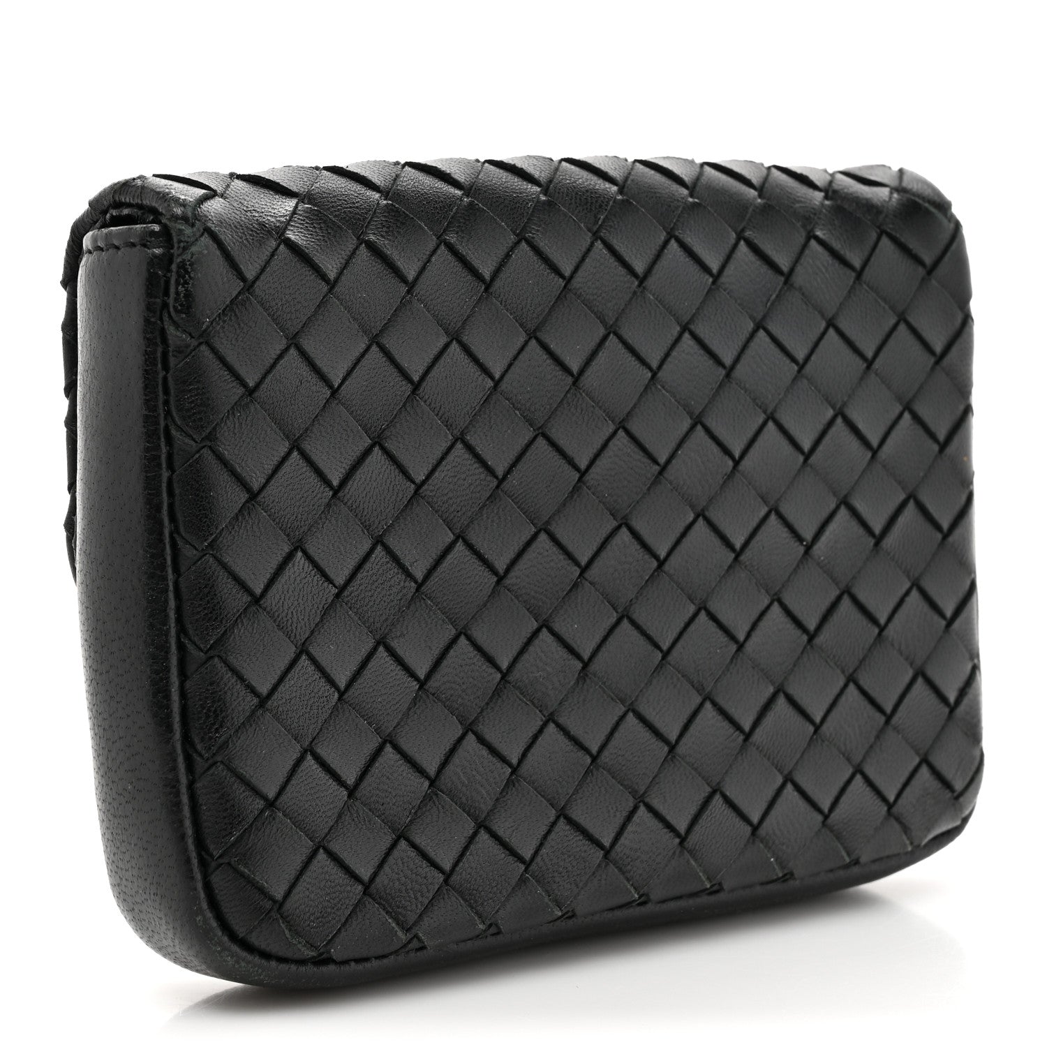 Bottega Veneta Nappa Intrecciato Turnlock Coin Pouch Black 3 of 12