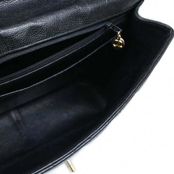 Caviar Jumbo Flap Black GHW