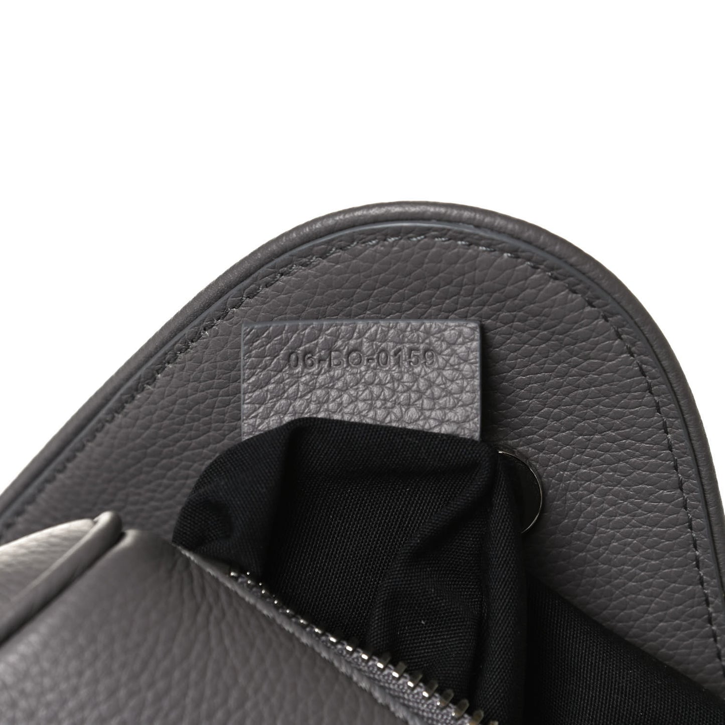 Calfskin Mens Saddle Bag Grey
