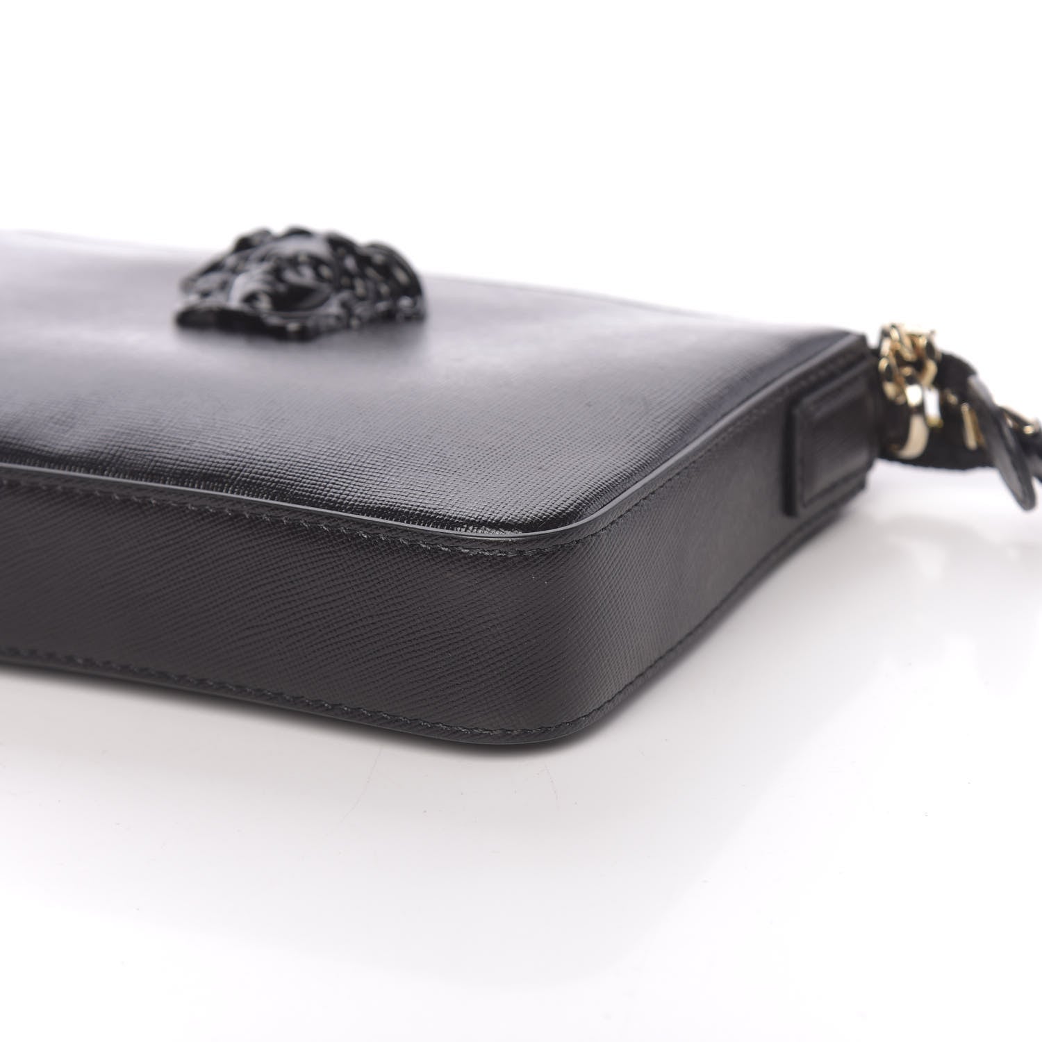 Versace Saffiano Calfskin Palazzo Chain Crossbody Black 8 of 10